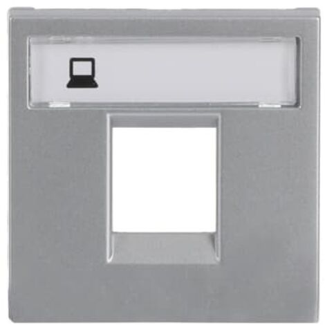 Tapa toma de datos ancha PLATA Niessen Zenit N2218.1 PL