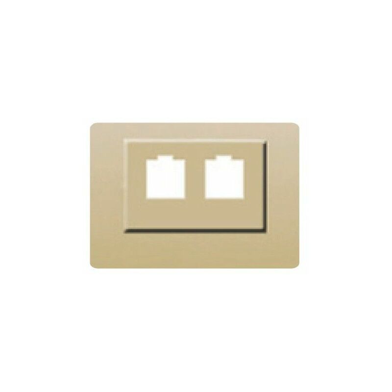 

Tapa toma doble RJ11 o RJ45 DORADO PERLA Coral 21882-DP - BJC