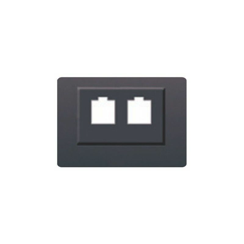 

Tapa toma doble RJ11 o RJ45 GRIS LAVA Coral 21882-GL - BJC