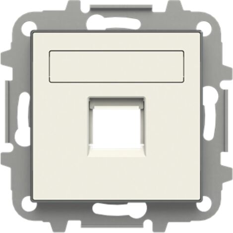Tapa toma informática con persiana Serie Sky de Niessen  Blanco