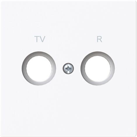 Tapa toma TV/R Serie Alba de Niessen  Blanco Brillo