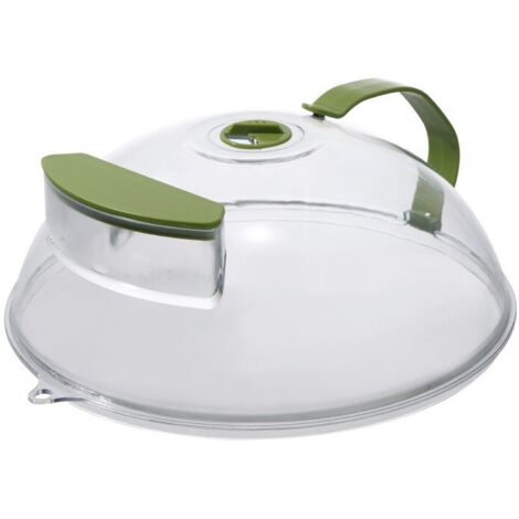 Tapa transparente para microondas, tapa redondeada para almacenar alimentos, práctico artículo de cocina.