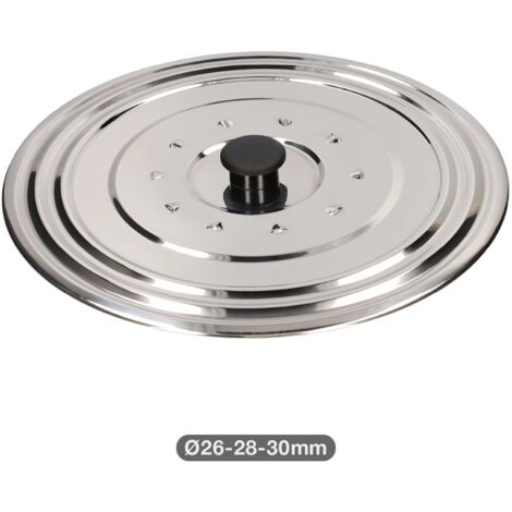 Tapa universal acero inox para ollas y sartenes Ø26 - 28 - 30 cm