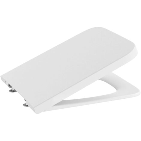 Tapa y asiento de SUPRALIT® para inodoro con caída amortiguada SQUARE INSPIRA - ROCA Color: Blanco mate