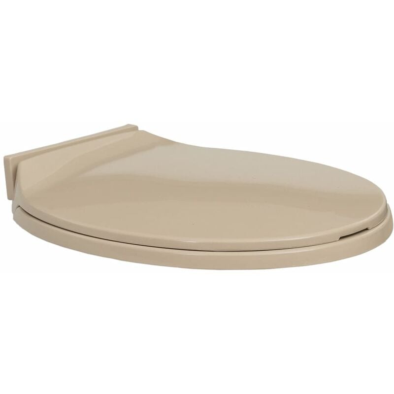 

Tapa y asiento de váter con cierre suave ovalada beige