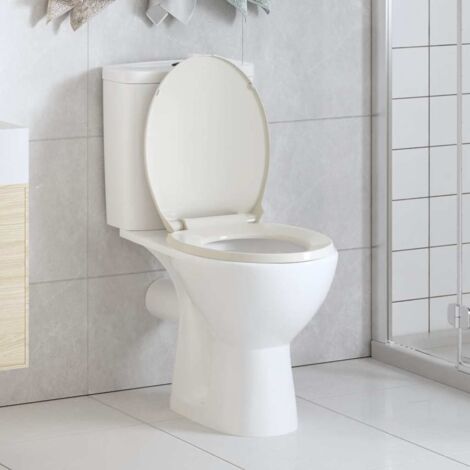 Tapa y asiento de váter con cierre suave ovalada gris claro