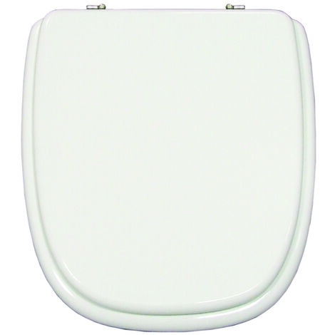 Tapa y asiento inodoro, blanco, EROS MDF. Compatible VENEZA, CONCORDE, CALYPSO, ÁRIES
