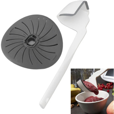 [Tapa y espátula giratoria] [Para TM5, TM6, TM31] [Tapa protectora para cabezal de corte y espátula giratoria para procesadores de alimentos] [Silicona y plástico sin BPA, 120 g, 14,9 x 14,1 cm/27 cm,
