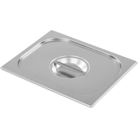 Tapadera Gastronorm Tapa Para Contenedor De Baño María Acero Inoxidable GN 1/2 - Plateado
