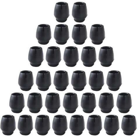 Tapas de silicona antideslizantes para patas de mesa y silla (12-16 mm), color negro (paquete de 32)