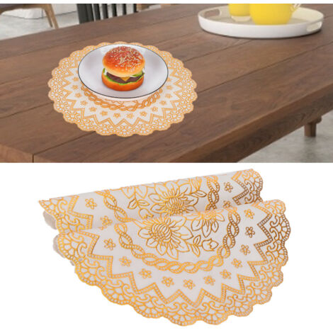 [Tapas d'or] - 2 Sets PVC-Platzsets - 30x30cm - Sonnenbeständig und abriebfest für Hochzeiten und Partys