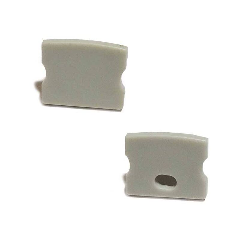 

Barcelona Led - Tapas Laterales Perfil de Superficie 17x15mm (1ud) | Con Agujero