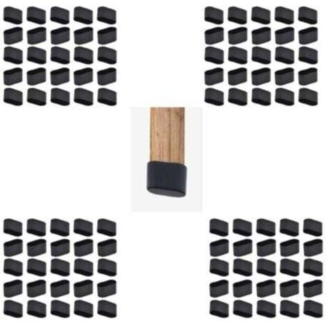 Tapas para patas de silla, 28 piezas, punta rectangular, protector ovalado, protector de patas de mesa, almohadillas de silicona, fundas de goma