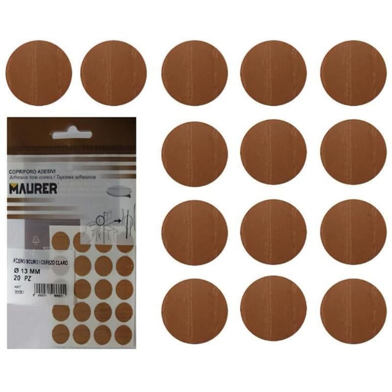 

Tapatornillos adhesivos maple (blister 20 unidades)