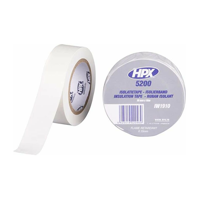Image of Tape 5200 Nastro isolante in pvc, bianco, 15mm x 10m HPX