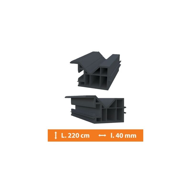 Tapée d'isolation pvc Gris - 40 mm x L.220cm