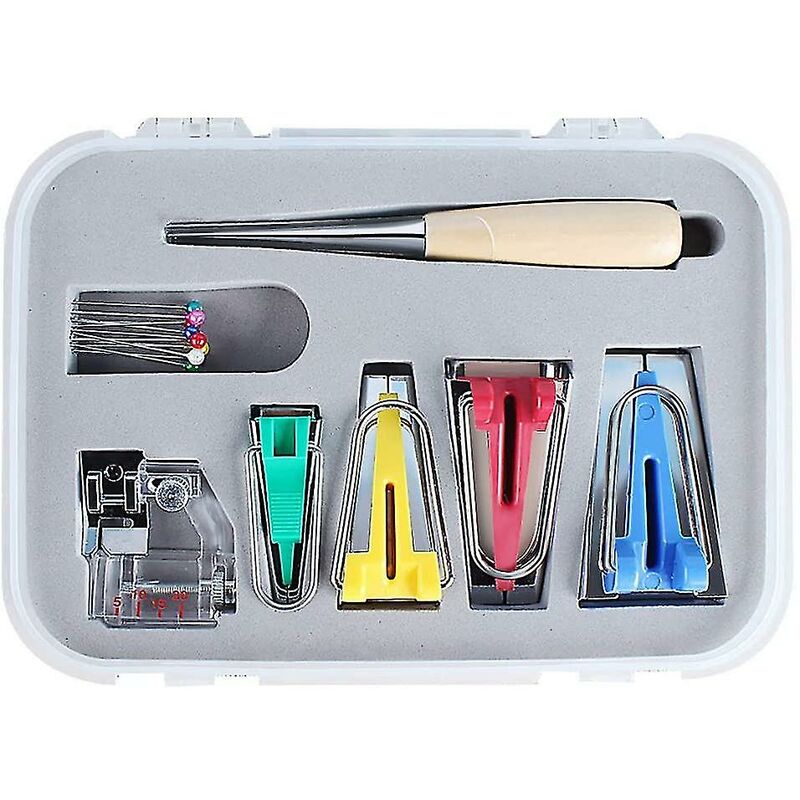 Tape Maker Set Fabric Awl Binding Sewing Quilting Tools Accessories