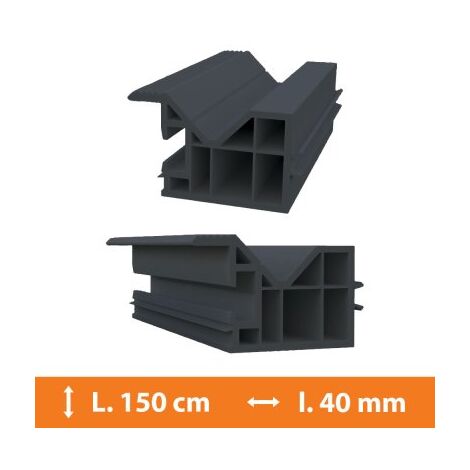 Tapée d'isolation PVC Gris - 40 mm x L.150cm