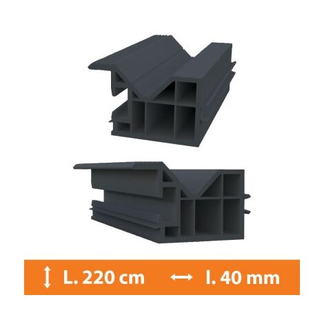 Tapée d'isolation PVC Gris - 40 mm x L.220cm