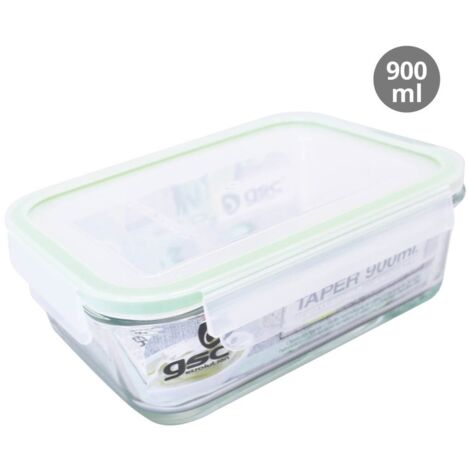 Taper hermetico rectangular cristal 900ml. GSC 2703106