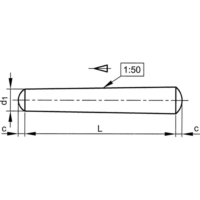 4X80MM Taper Pin Turned- you get 5 - Qualfast