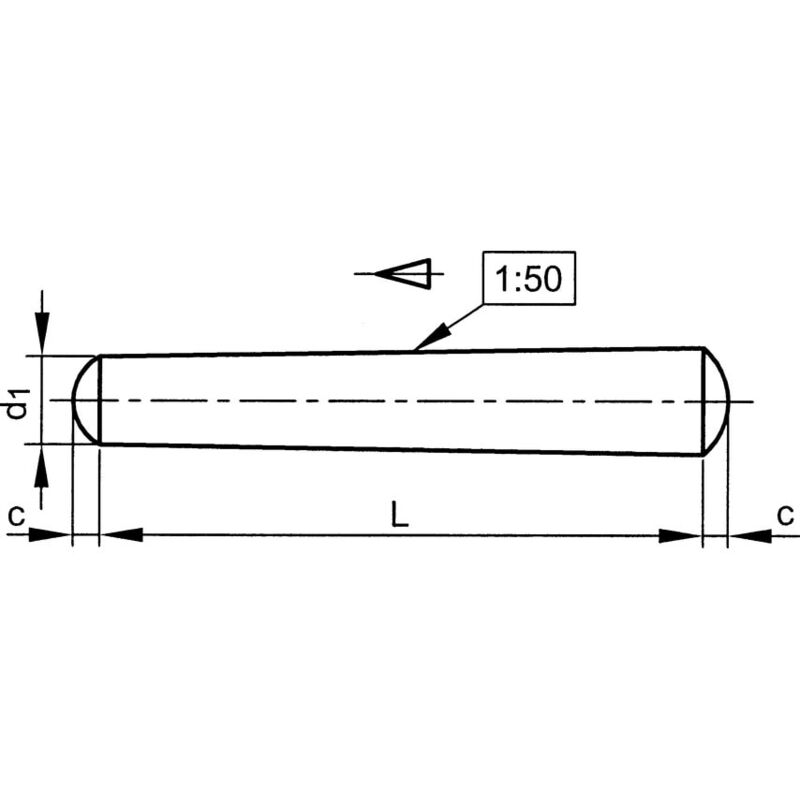 3X40MM Taper Pin Turned- you get 10 - Qualfast
