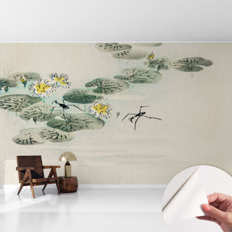 Tapete adhésive moderne pour salon et chambre à coucher Décoration rapide avec colle Eaux calmes 416x254 cm