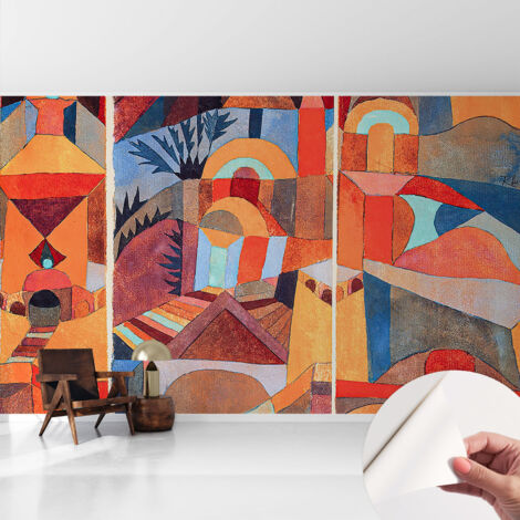 Tapete adhésive moderne pour salon et chambre à coucher Décoration rapide avec colle Mosaïque colorée 416x254 cm