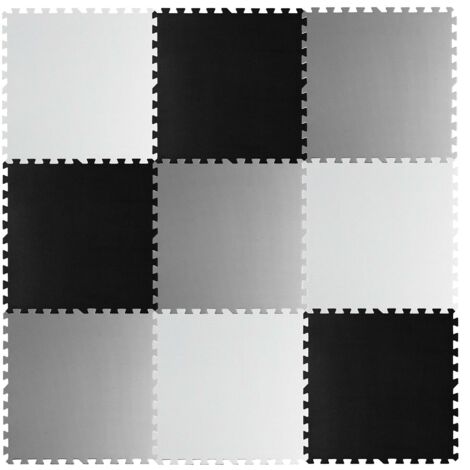 Tapete de espuma grande para rompecabezas, tablero de ajedrez Ricokids, 180 x 180 cm, 9 unidades