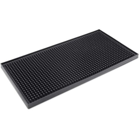 Tapete de silicona antideslizante para café expreso, accesorio para apisonar, 15 x 32 cm, color negro
