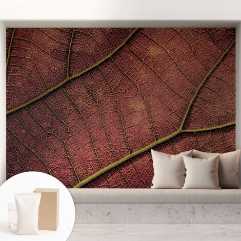 Tapete Dekorative Vliestapete mit Klebe für Wand - Mustertapete - moderne Einrichtung - für Büro Blättrige Textur 208x146 cm