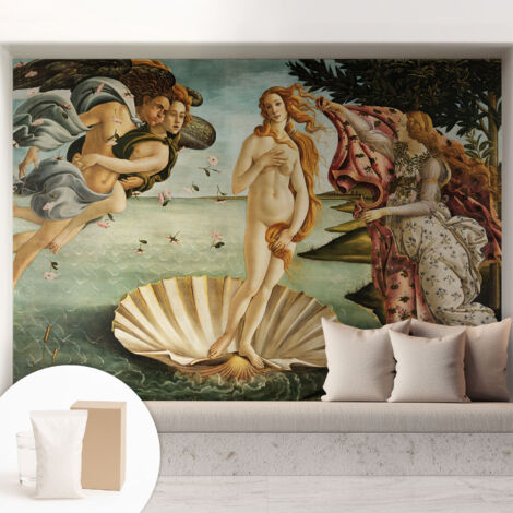 Tapete Dekorative Vliestapete mit Klebe für Wand - Mustertapete - moderne Einrichtung - für Büro Die Geburt der Venus 208x146 cm