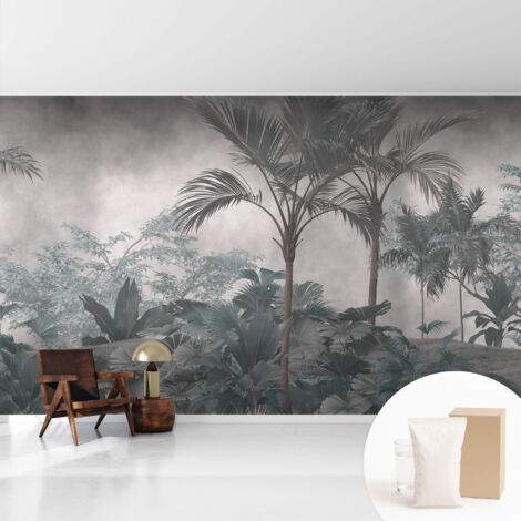 Tapete Dekorative Vliestapete mit Klebe für Wand - Mustertapete - moderne Einrichtung - für Büro Exotische Natur 416x254 cm