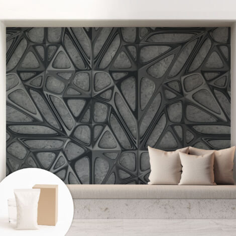 Tapete Dekorative Vliestapete mit Klebe für Wand - Mustertapete - moderne Einrichtung - für Büro Geometrische Muster 208x146 cm