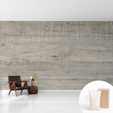 Tapete Dekorative Vliestapete mit Klebe für Wand - Mustertapete - moderne Einrichtung - für Büro Holzmaserung 416x254 cm