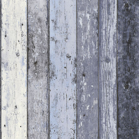 Vliestapete maritime Holz Optik verwittert blau türkis beige 35413-1 Côte d`Azur 