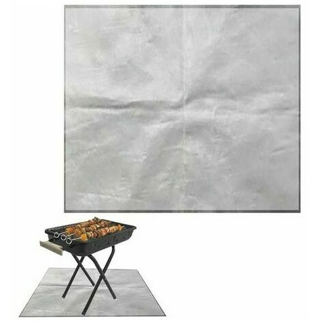 Tapete para barbacoa resistente al fuego de 100 cm, tapete para fogones para patio, tapete ignífugo, resistente al calor, impermeable, almohadilla para fogones de alta temperatura, tapete de protecció