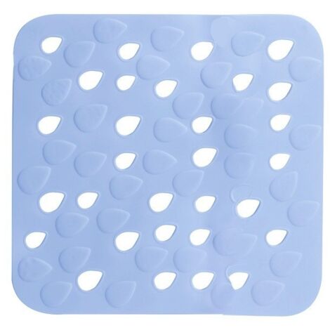 Tapete para piso de ducha de PVC DROPS 54x54cm Azul Spirella