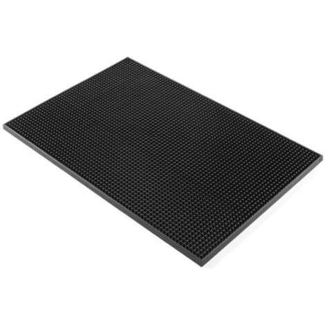 Tapete rectangular de goma para barra de copas 300x150x(H)10mm Hendi 597989
