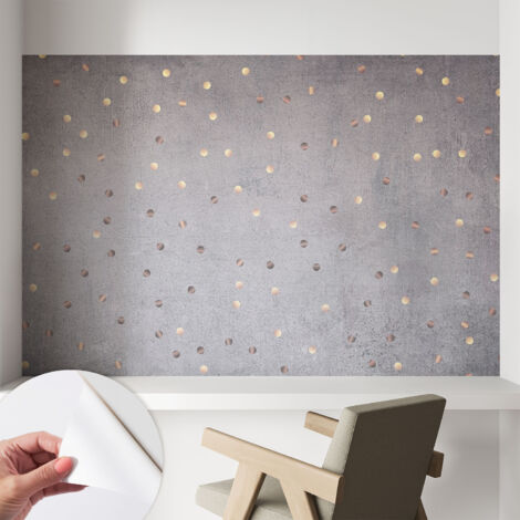 Tapete Selbstklebend - abwaschbar - Tapete mit Motiv - trendige Wanddeko - elegant Fototapete  Symmetrische Punkte 104x70 cm