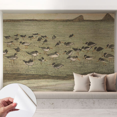 Tapete Selbstklebend - abwaschbar - Tapete mit Motiv - trendige Wanddeko - elegant Fototapete  Vogelruhe 208x146 cm