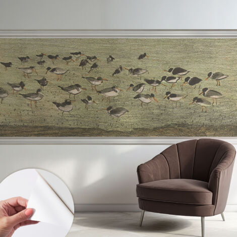 Tapete Selbstklebend - abwaschbar - Tapete mit Motiv - trendige Wanddeko - elegant Fototapete  Vogelruhe 250x104 cm