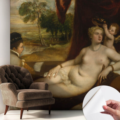 Tapete Selbstklebend - abwaschbar - trendige Wanddeko - elegant Fototapete  Entspannende Szene 250x250 cm