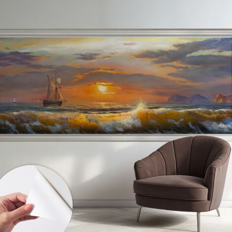 Tapete Selbstklebend - abwaschbar - trendige Wanddeko - elegant Fototapete  Meerespanorama 250x104 cm