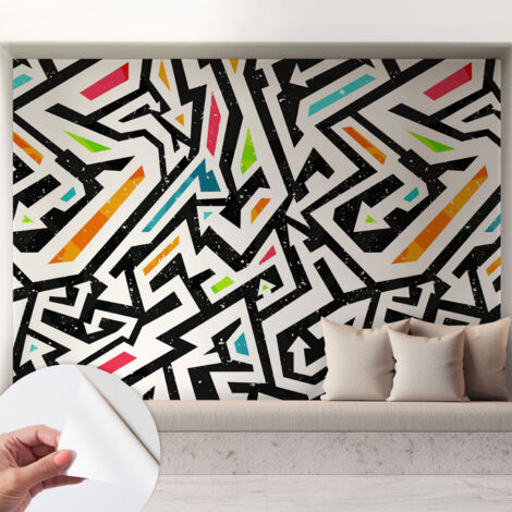 Tapete Selbstklebend - Fototapete mit Motiv - Wandtapete modern - Wanddeko Abstraktes Mosaik 208x146 cm