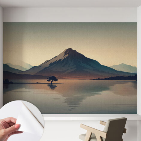 Tapete Selbstklebend - Fototapete mit Motiv - Wandtapete modern - Wanddeko Berglandschaft 152x104 cm