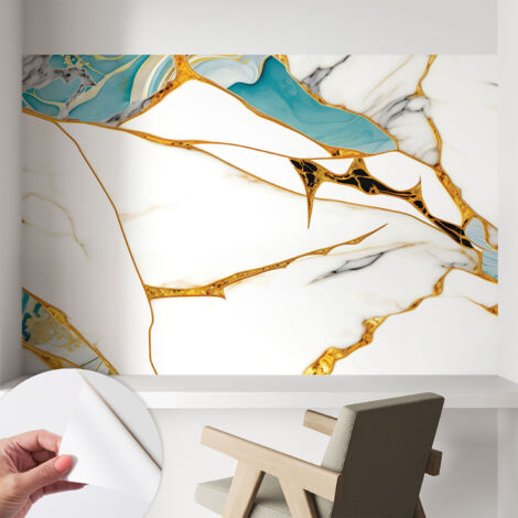 Tapete Selbstklebend - Fototapete mit Motiv - Wandtapete modern - Wanddeko Die Eleganz von Marmor 104x70 cm