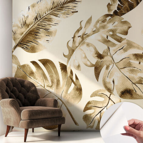 Tapete Selbstklebend - Fototapete mit Motiv - Wandtapete modern - Wanddeko Exotische Flora 250x250 cm