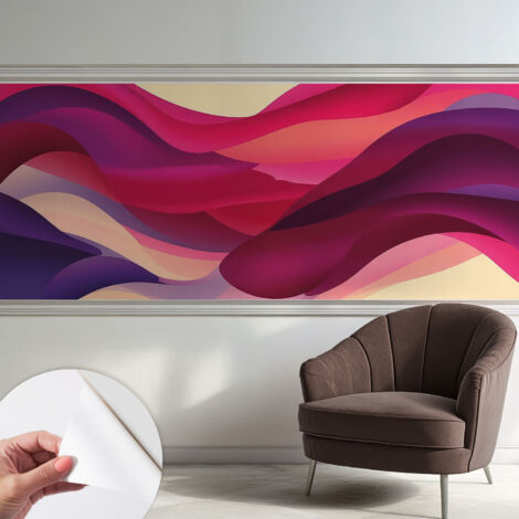Tapete Selbstklebend - Fototapete mit Motiv - Wandtapete modern - Wanddeko Fließende Wellen 250x104 cm