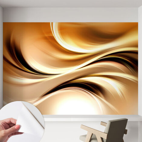 Tapete Selbstklebend - Fototapete mit Motiv - Wandtapete modern - Wandgestaltung Fließende Linien 152x104 cm